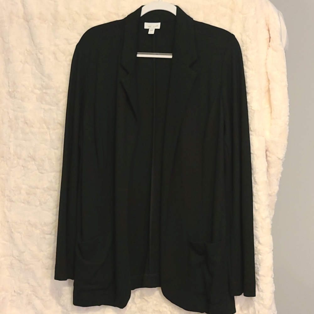 JJILL Black Ponte open front Blazer